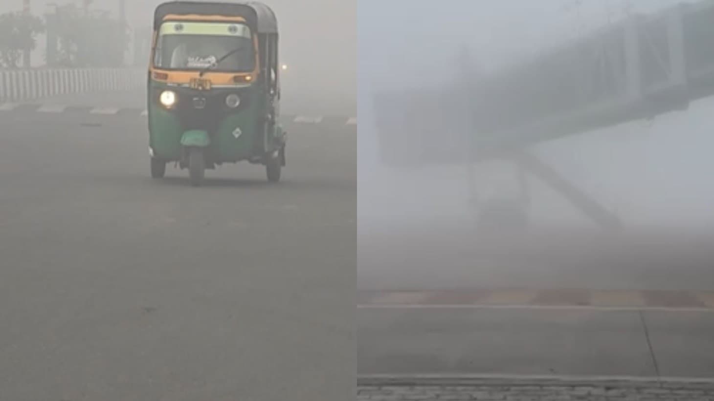 સુરત બન્યું હિલ સ્ટેશન: ગાઢ ધુમ્મસથી ફ્લાઈટ મોડી