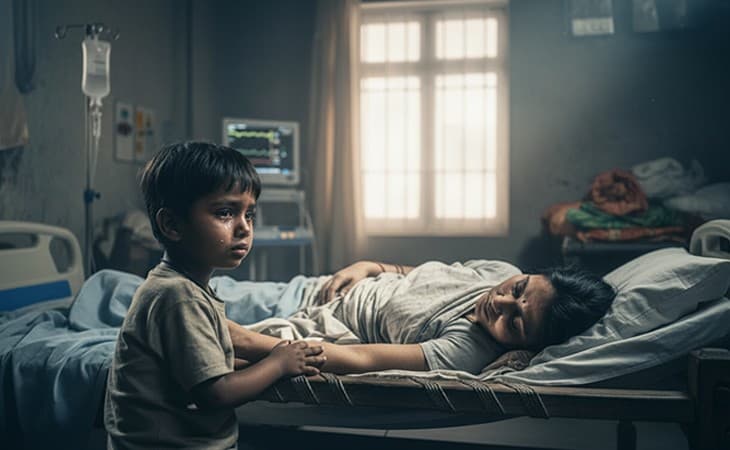 An 8-year-old boy single-handedly arranged for his mother's post-morte