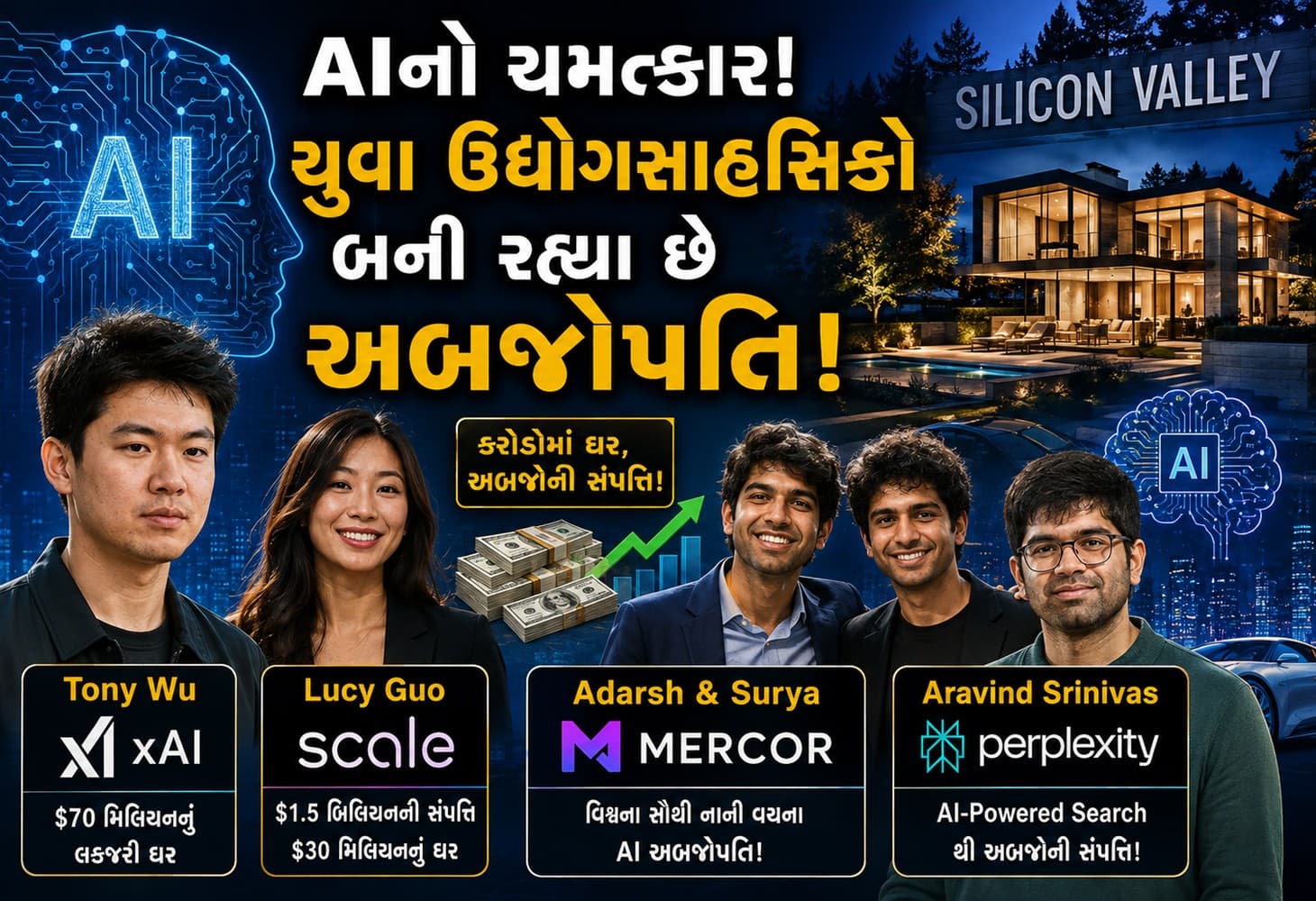 AI Revolution: નાની ઉંમરે અબજોપતિ બન્યા યુવા સાહસિકો, xAIથી Scale AI સુધી AIનો દબદબો
