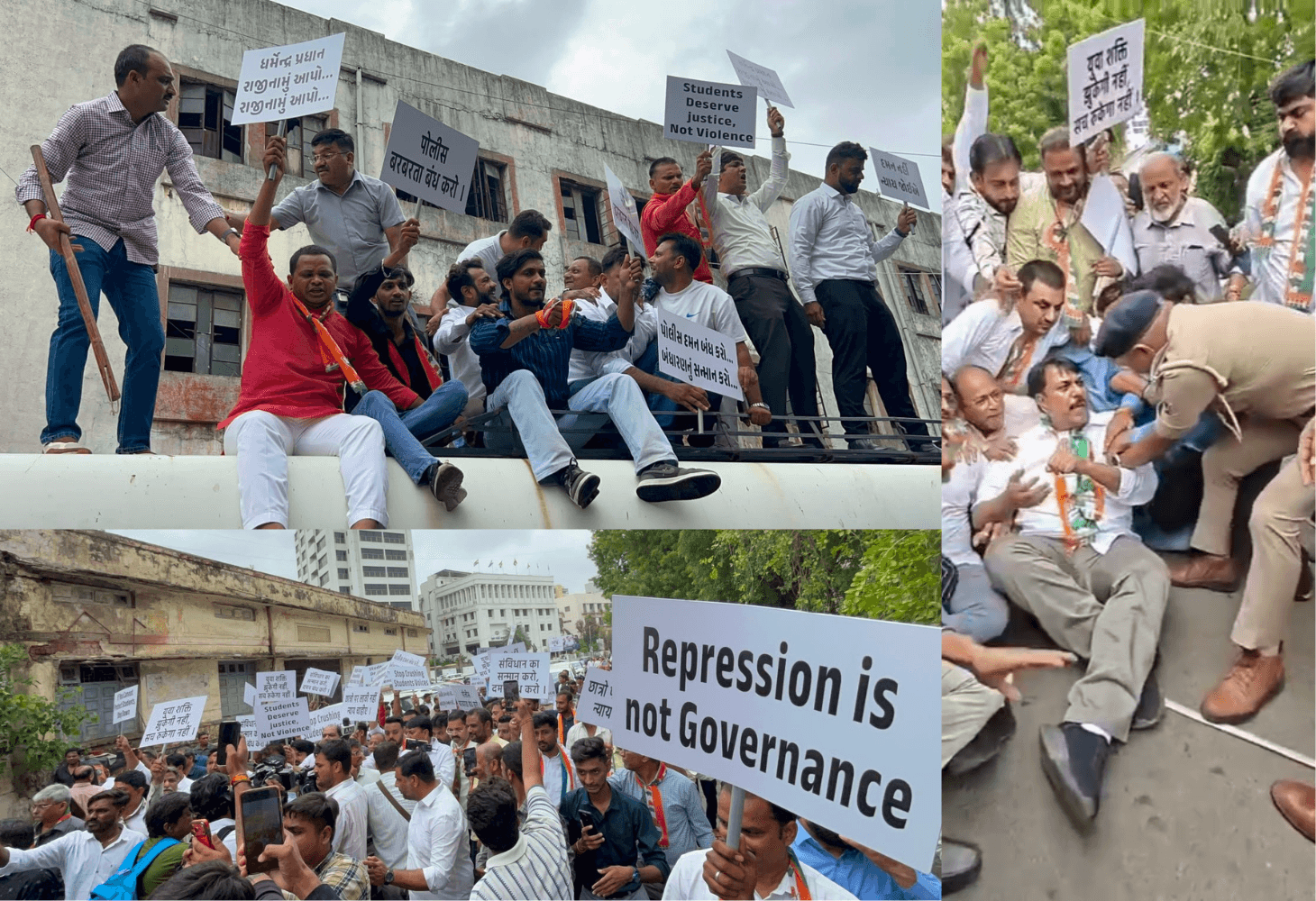 NEET મુદ્દે કોંગ્રેસનો વિરોધ, અમદાવાદમાં ઘર્ષણ