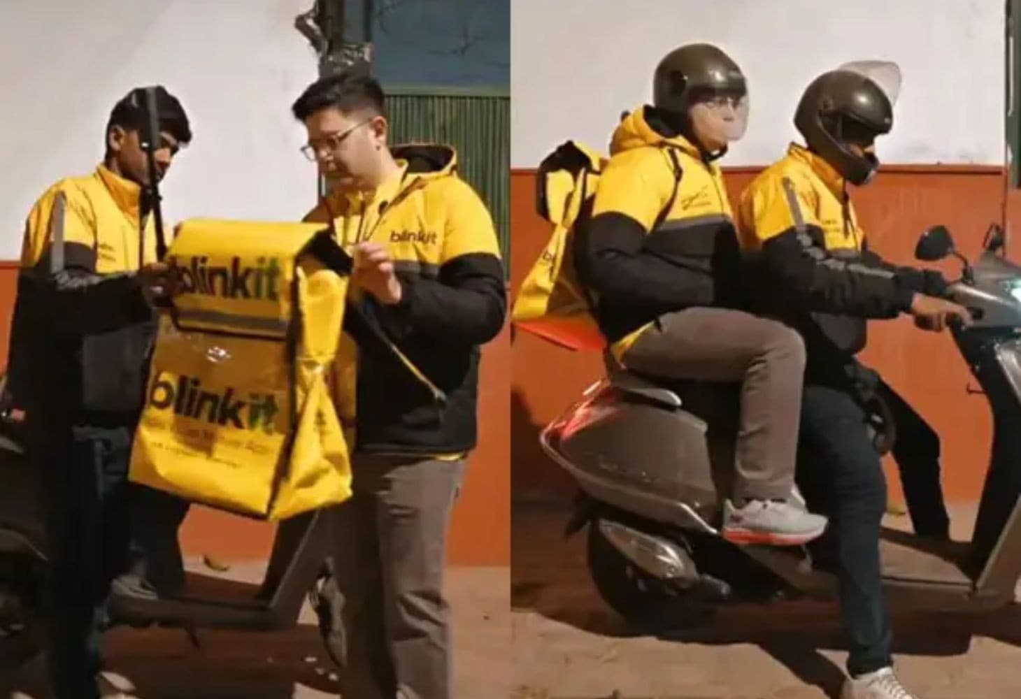 Raghav Chadha becomes a delivery boy for a day Raghav Chadha becomes a delivery boy for a day