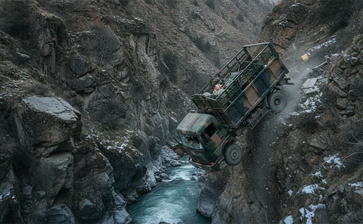 Army vehicle falls into 300 feet deep gorge in Kashmir Army vehicle falls into 300 feet deep gorge in Kashmir